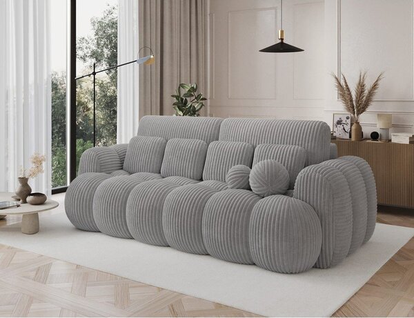 Siva sklopiva sofa od samta 256 cm Cotonn – ELTAP