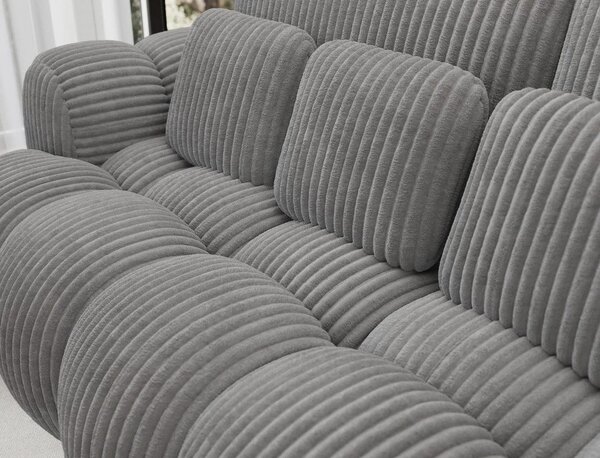 Siva sklopiva sofa od samta 256 cm Cotonn – ELTAP