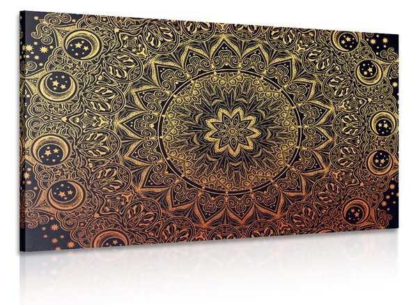 Slika zlatna orijentalna Mandala