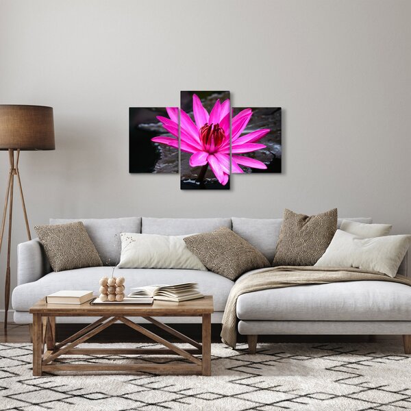 Slika - ružičasti cvijet (90x60 cm)
