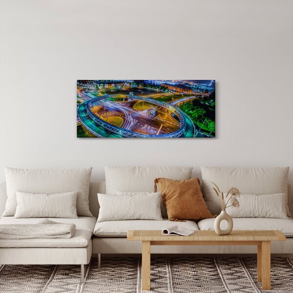 Slika - panorama noćnog grada (120x50 cm)