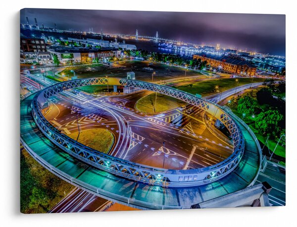 Slika - panorama noćnog grada (70x50 cm)