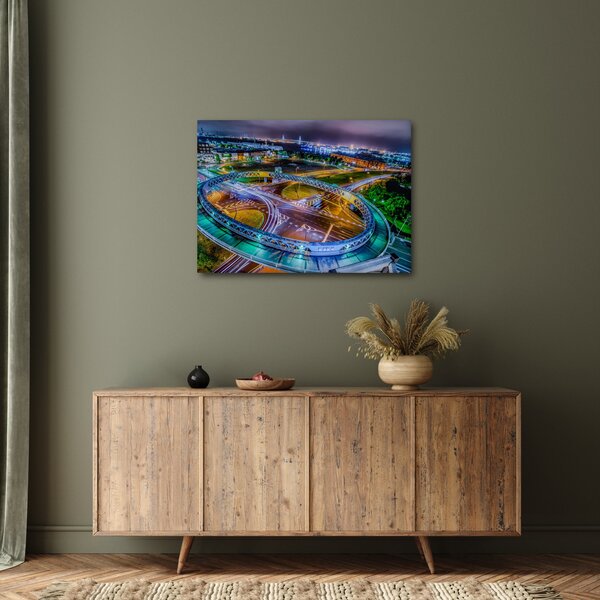 Slika - panorama noćnog grada (70x50 cm)
