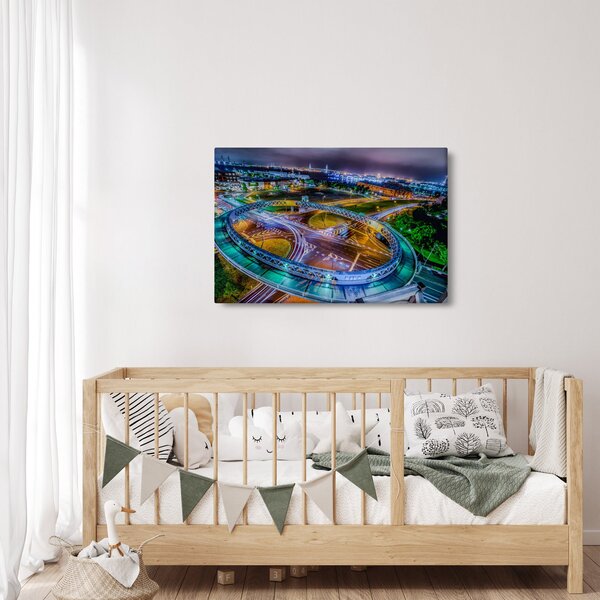 Slika - panorama noćnog grada (90x60 cm)