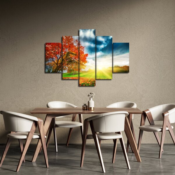 Slika krajolika okupanog sunčevom svjetlošću (150x105 cm)