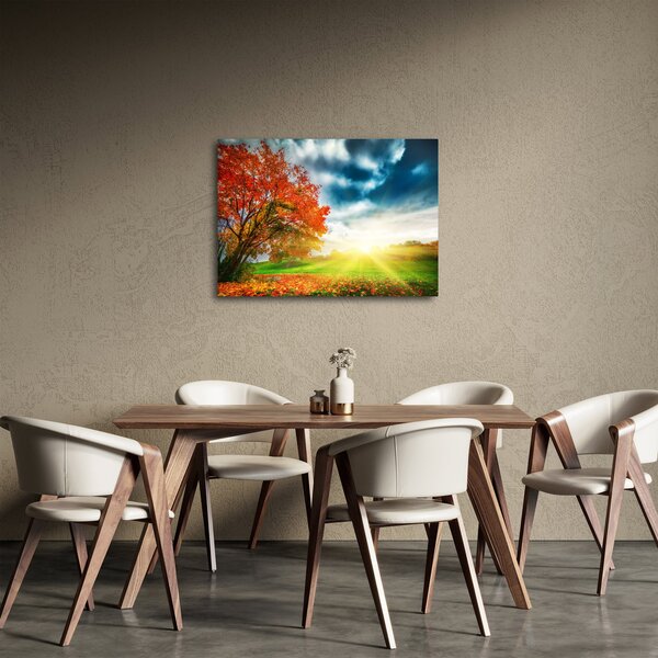 Slika krajolika okupanog sunčevom svjetlošću (70x50 cm)