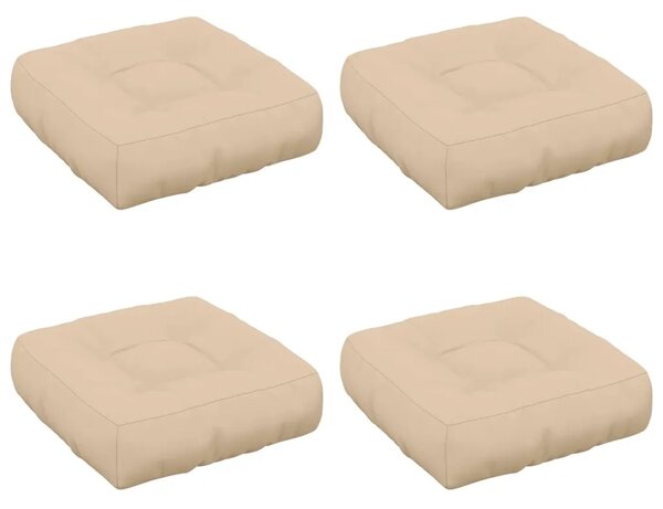 Jastučići za sjedalo od 4 dijela VIANEN 4 kom. 100% poliester - Krem 50 x 50 x 12 cm 4
