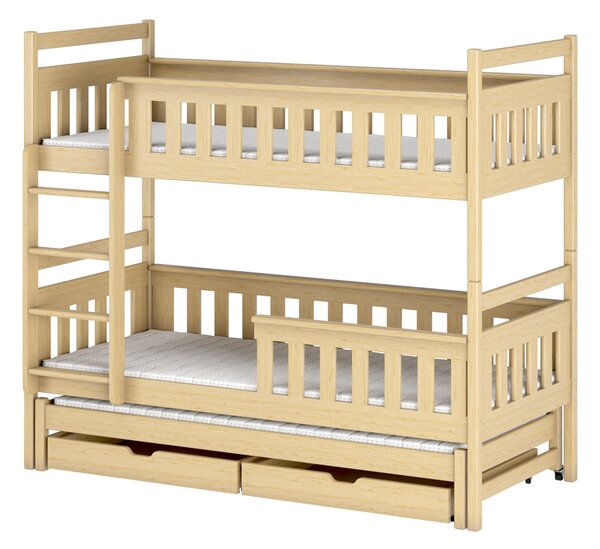 Zondo Dječji krevet 80 x 180 cm KARLA (s podnicom i prostorom za odlaganje) (borovina). 1013196