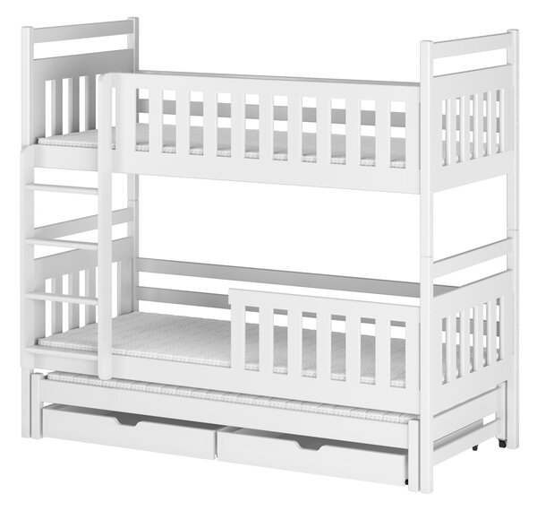 Zondo Dječji krevet 80 x 180 cm KRISTY (s podnicom i prostorom za odlaganje) (bijela). 1013193