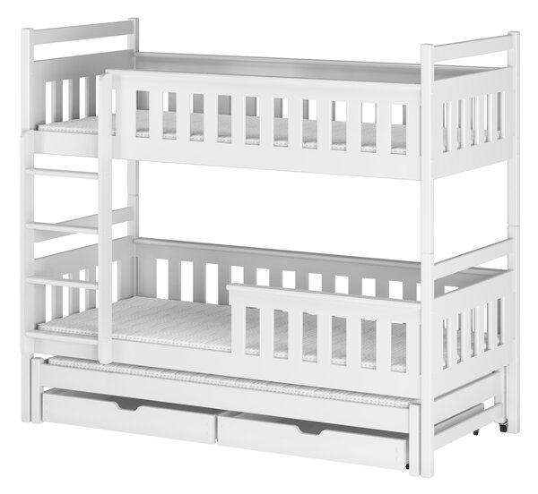 Zondo Dječji krevet 80 x 180 cm KARLA (s podnicom i prostorom za odlaganje) (bijela). 1013197