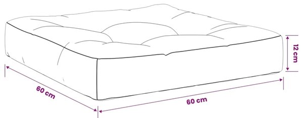 Jastučić za sjedalo od 1 dijela VIANEN 100% poliester Siva - Siva 60 x 60 x 12 cm 1