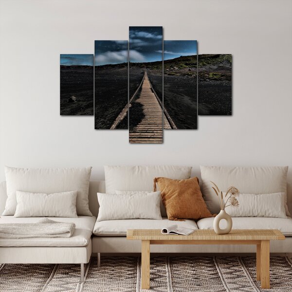 Slika drvene staze u sumrak (150x105 cm)