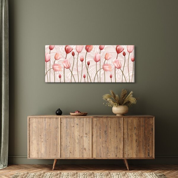 Slika - Ružičasti tulipani (120x50 cm)