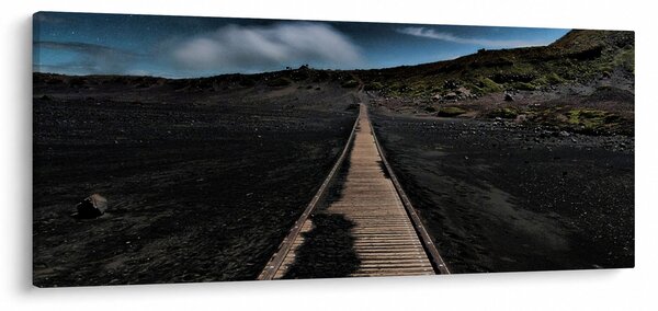 Slika drvene staze u sumrak (120x50 cm)