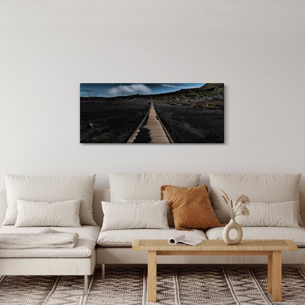 Slika drvene staze u sumrak (120x50 cm)