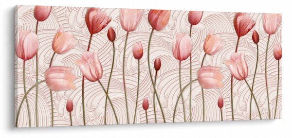 Slika - Ružičasti tulipani (120x50 cm)