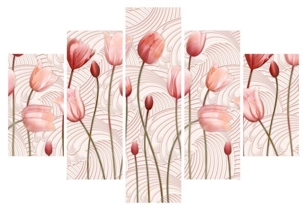 Slika - Ružičasti tulipani (150x105 cm)