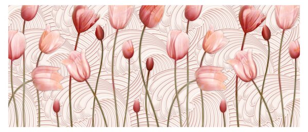 Slika - Ružičasti tulipani (120x50 cm)