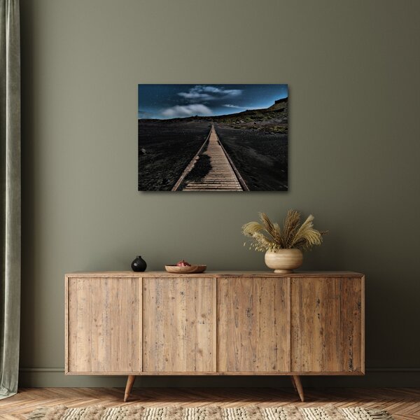 Slika drvene staze u sumrak (70x50 cm)