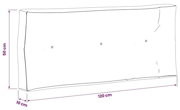 Jastučić za palete VIANEN 100% poliester Sivosmeđa - Sivosmeđa 120 x 50 x 12 cm