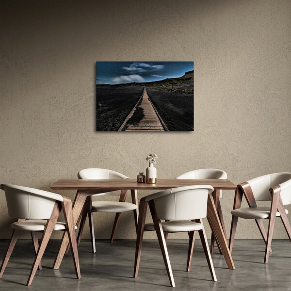Slika drvene staze u sumrak (70x50 cm)
