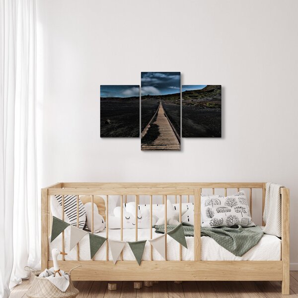 Slika drvene staze u sumrak (90x60 cm)