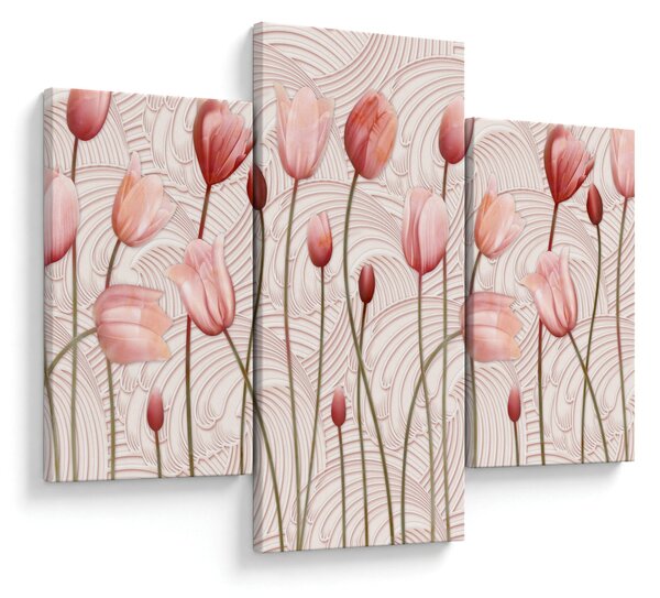 Slika - Ružičasti tulipani (90x60 cm)
