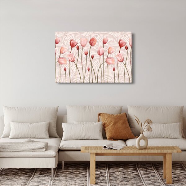 Slika - Ružičasti tulipani (90x60 cm)