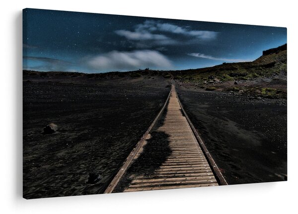 Slika drvene staze u sumrak (90x60 cm)