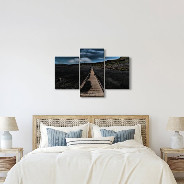 Slika drvene staze u sumrak (90x60 cm)