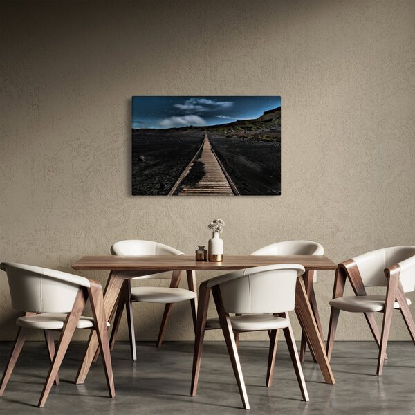 Slika drvene staze u sumrak (90x60 cm)