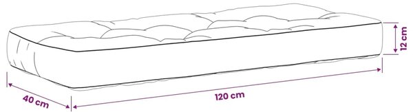 Jastučić za palete VIANEN 100% poliester Tamno plava - Tamno plava 120 x 40 x 12 cm