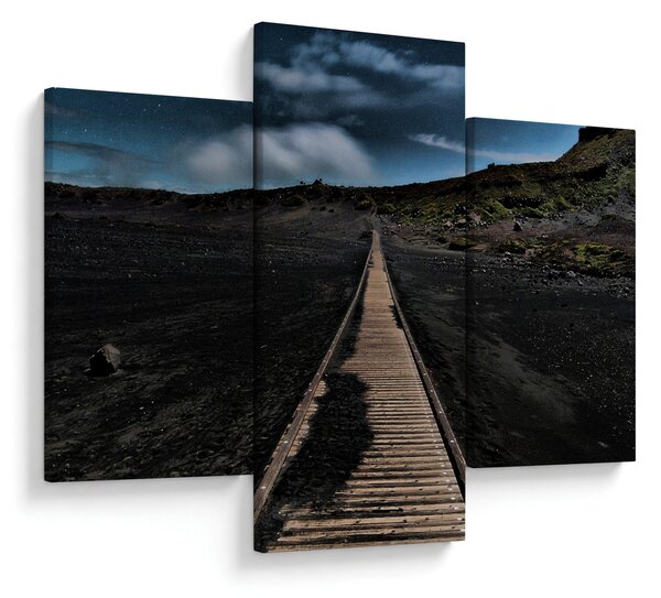Slika drvene staze u sumrak (90x60 cm)