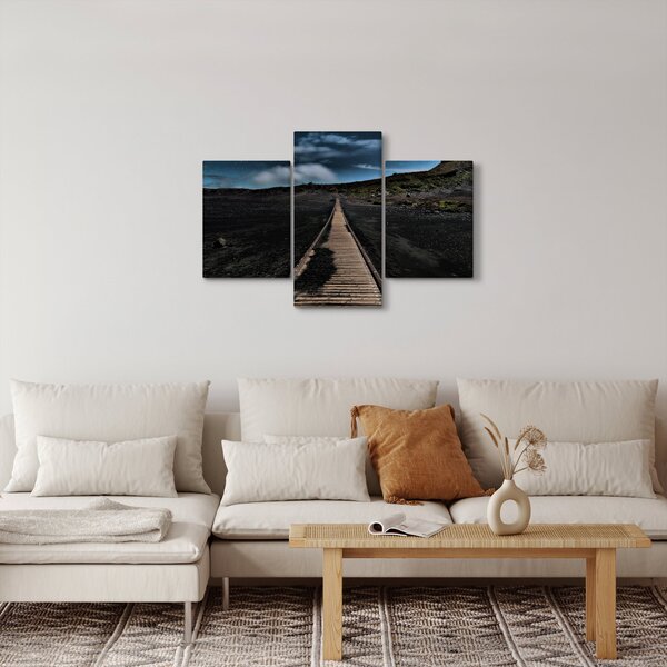 Slika drvene staze u sumrak (90x60 cm)