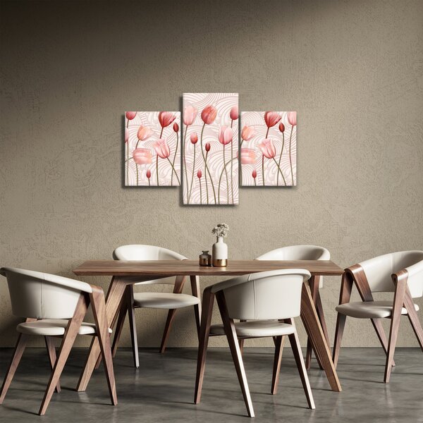 Slika - Ružičasti tulipani (90x60 cm)
