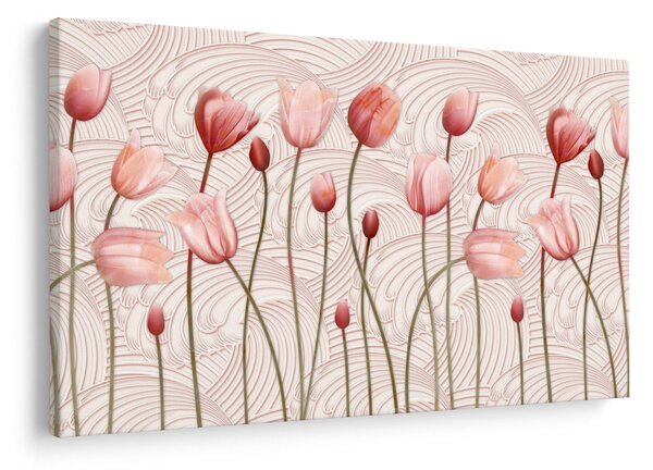 Slika - Ružičasti tulipani (90x60 cm)