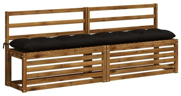 Jastučić za klupu VIANEN 100% poliester Crna 200 x 30 x 12 cm - Crna 200 x 30 x 12 cm