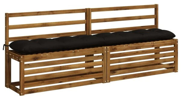 Jastučići za klupe VIANEN 2 kom. 100% poliester Crna - Crna 200 x 30 x 12 cm