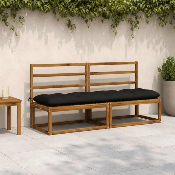 Jastučić za klupu VIANEN 100% poliester Crna 200 x 50 x 12 cm - Crna 200 x 50 x 12 cm