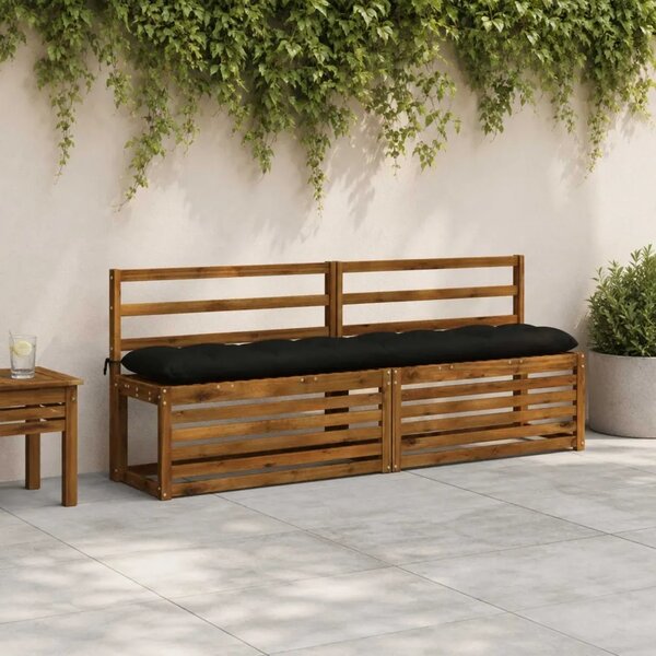Jastučić za klupu VIANEN 100% poliester Crna 200 x 30 x 12 cm - Crna 200 x 30 x 12 cm