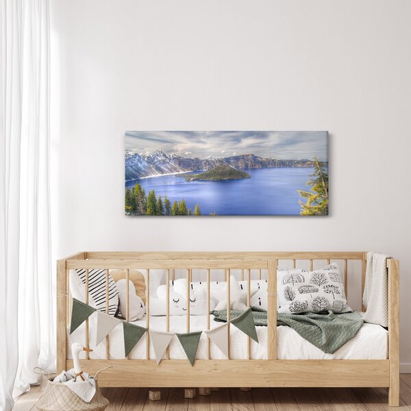 Slika planinskog jezera (120x50 cm)