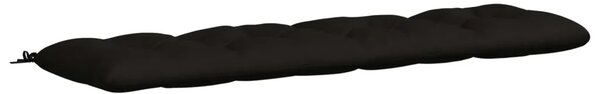 Jastučić za klupu VIANEN 100% poliester Crna 200 x 50 x 12 cm - Crna 200 x 50 x 12 cm
