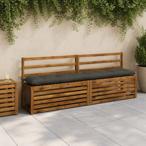 Jastučići za klupe VIANEN 2 kom. 100% poliester Antracit - Antracit 190 x 30 x 12 cm
