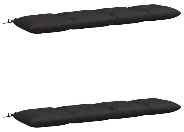 Jastučići za klupe VIANEN 2 kom. 100% poliester Crna - Crna 160 x 40 x 12 cm