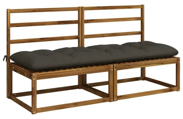 Jastučići za klupe VIANEN 2 kom. 100% poliester Antracit - Antracit 180 x 60 x 12 cm