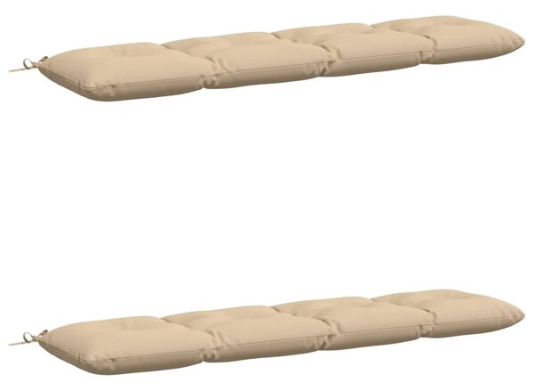 Jastučići za klupe VIANEN 2 kom. 100% poliester Krem - Krem 170 x 40 x 12 cm