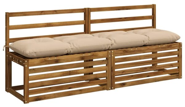 Jastučići za klupe VIANEN 2 kom. 100% poliester Krem - Krem 170 x 40 x 12 cm