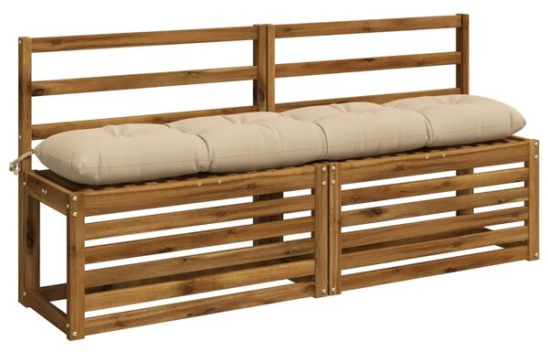 Jastučići za klupe VIANEN 2 kom. 100% poliester Krem - Krem 160 x 30 x 12 cm