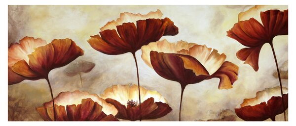 Slika crvenog cvijeća (120x50 cm)