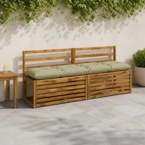 Jastučići za klupe VIANEN 2 kom. 100% poliester Svijetlo zelena - Svijetlo zelena 160 x 40 x 12 cm